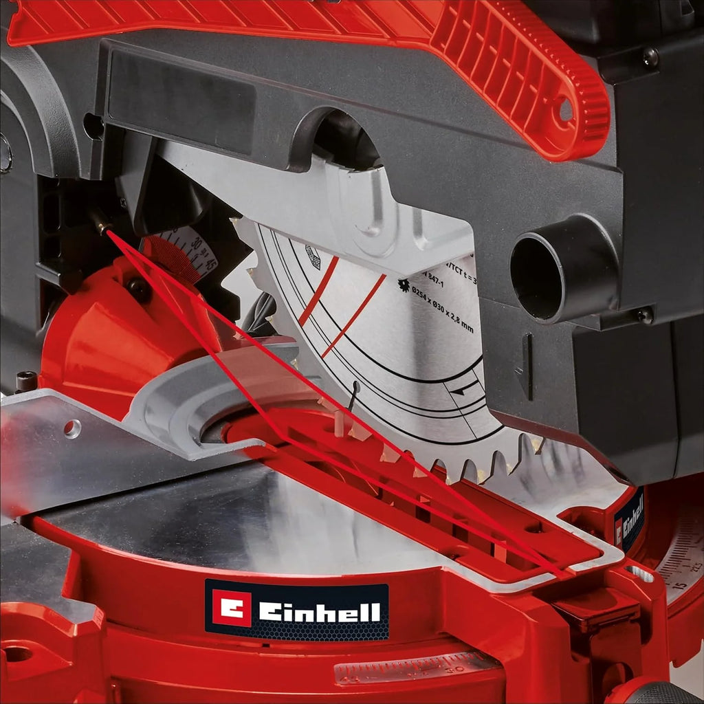 Einhell Sierra ingletadora y tronzadora con mesa superior TE-MS 254 T
