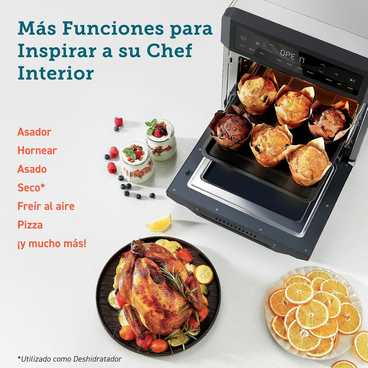 Cosori Freidora de Aire Horno 12L con Doble Resistencia y Ventana