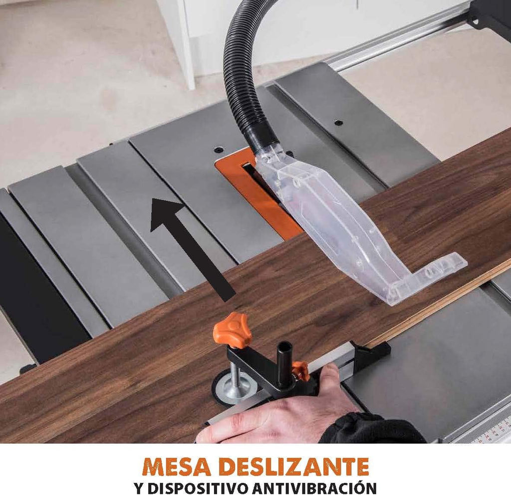 EVOLUTION POWER TOOLS 057-0003 Sierra de mesa multimaterial Rage 5-S, 1500 W, 230 V, 255 mm