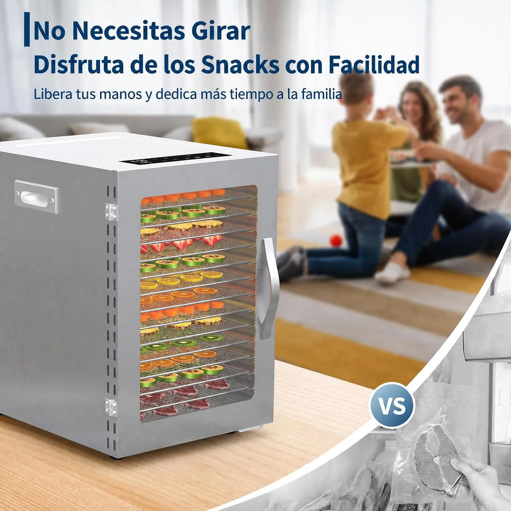 Garvee Deshidratador Alimentos 14 Bandejas Acero Inoxidable 1040 W 240 V