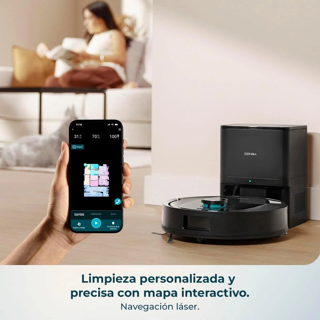 Cecotec Robot Aspirador y Friegasuelos con IA Conga Y80 X-Treme