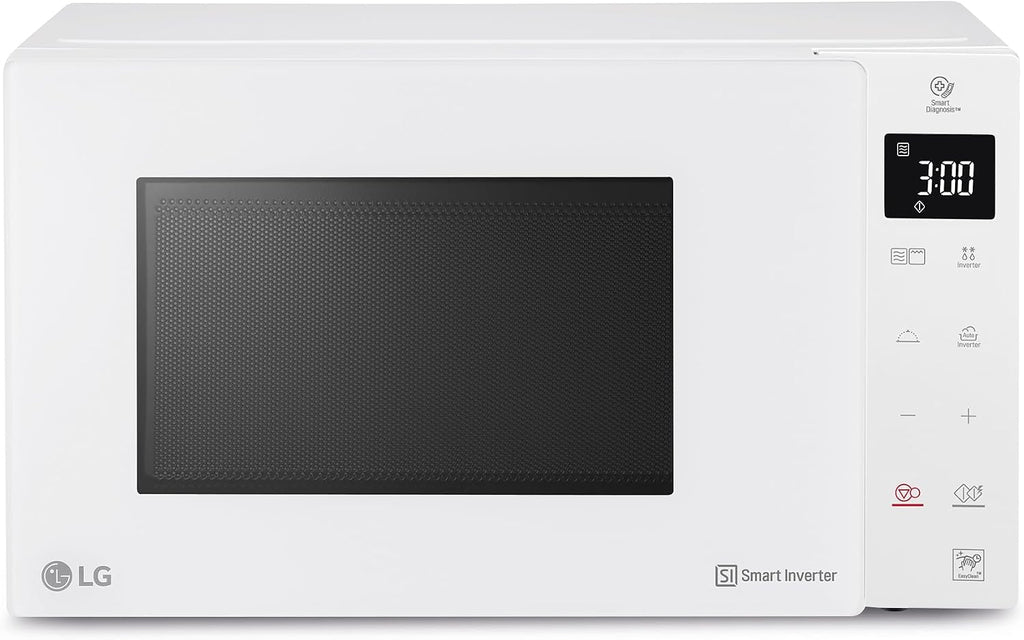 LG MH6535GDH Microondas con grill, 1000W, Smart Inverter, Display digital, Color Blanco, 1000 W, 25 l