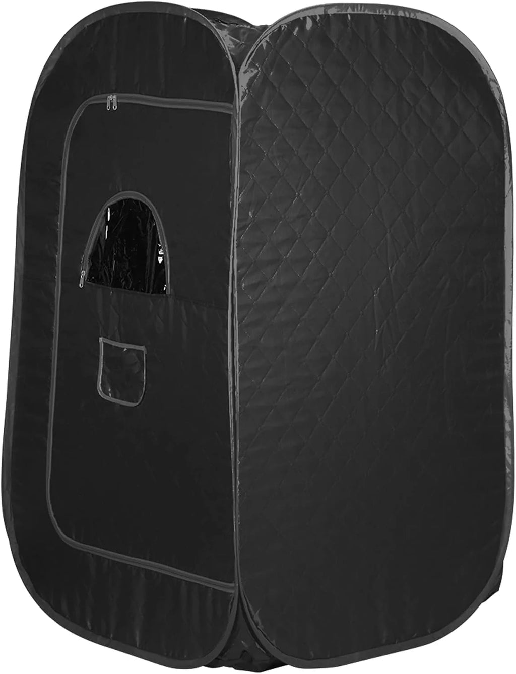 MINGYI Sauna de vapor portátil y plegable de 1000 W con cabina de vapor, generador de vapor de 2,5 camas y mando a distancia, 80 × 80 × 135 cm (Negro)