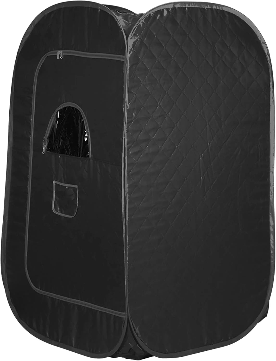MINGYI Sauna de vapor portátil y plegable de 1000 W con cabina de vapor, generador de vapor de 2,5 camas y mando a distancia, 80 × 80 × 135 cm (Negro)