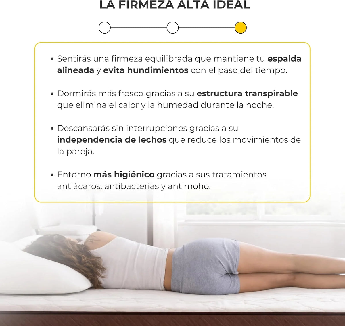 DESCANSIN - Very High Firm Mattress for Back Pain | Breathable Memory Foam Mattress | Double or Single Bed | Anti-Mite, Anti-Allergy and Anti-Bacterial Mattresses (135 x 190)