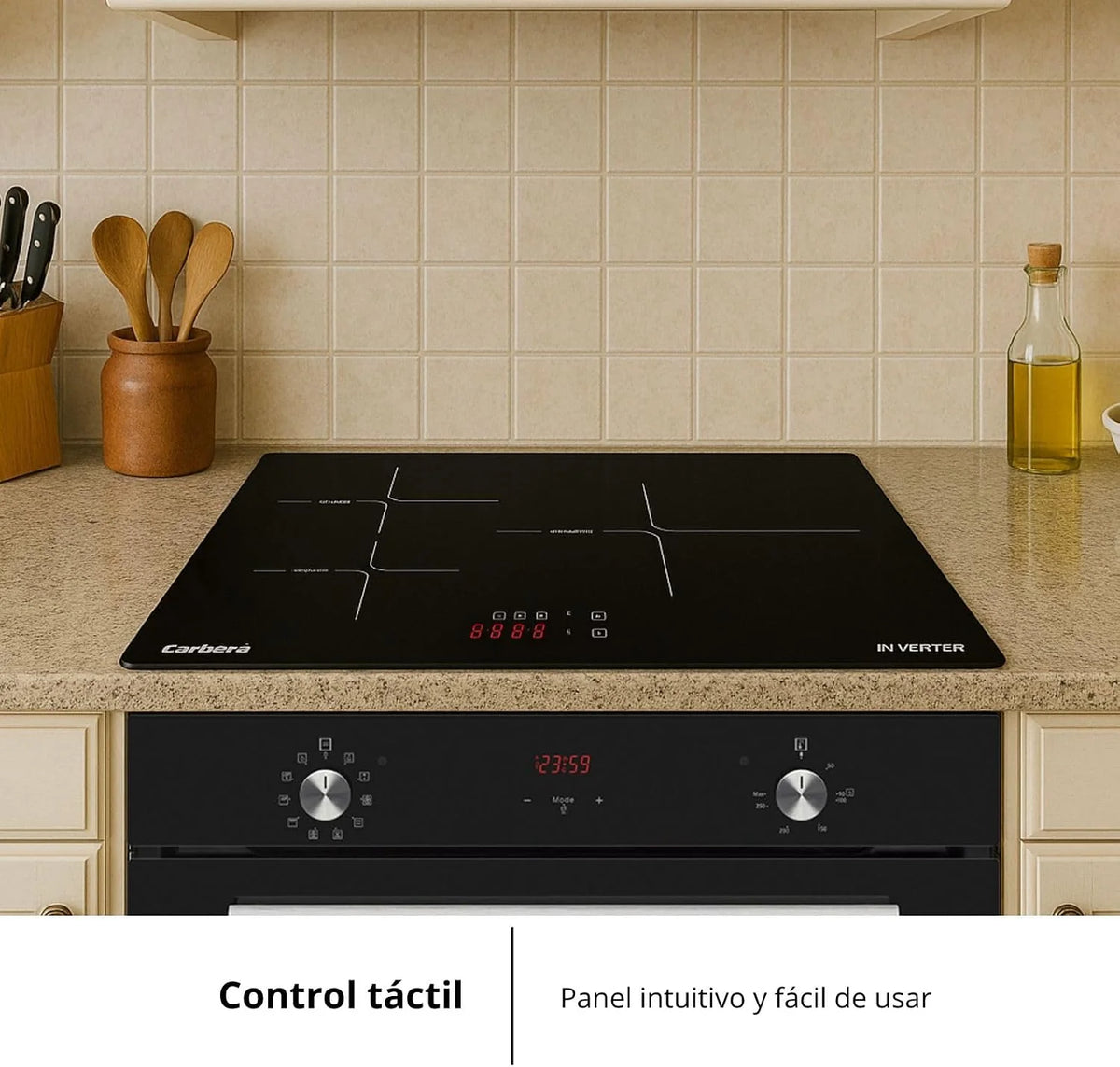 Corberó - Placa de Inducción | CCIM3662| 60cm | 3 Zonas | 6200W | Inverter| Zona Extra Grande |9 Niveles Potencia | Control Táctil | Booster| Temporizador | Bloqueo seguridad | Lineas Blancas