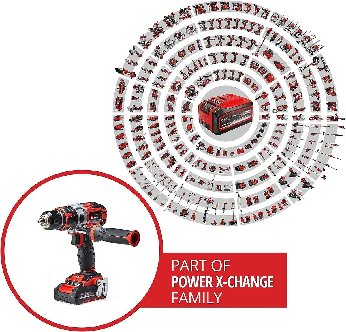Einhell Professional Taladro percutor con batería TP-CD 18 Li-i BL Kit