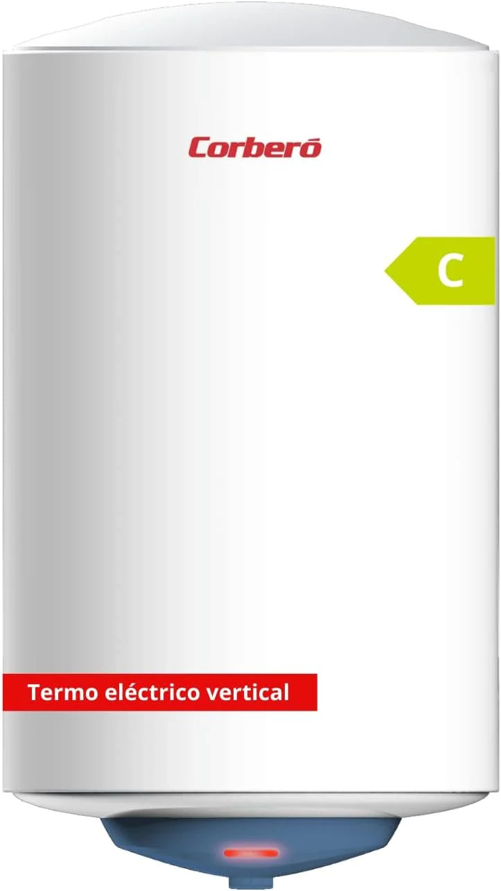 Corberó CTMBA50 Electric Thermo | 50L | Vertical Installation | Shielded Resistance | Adjustable Thermostat | Anti-Corrosion Protection