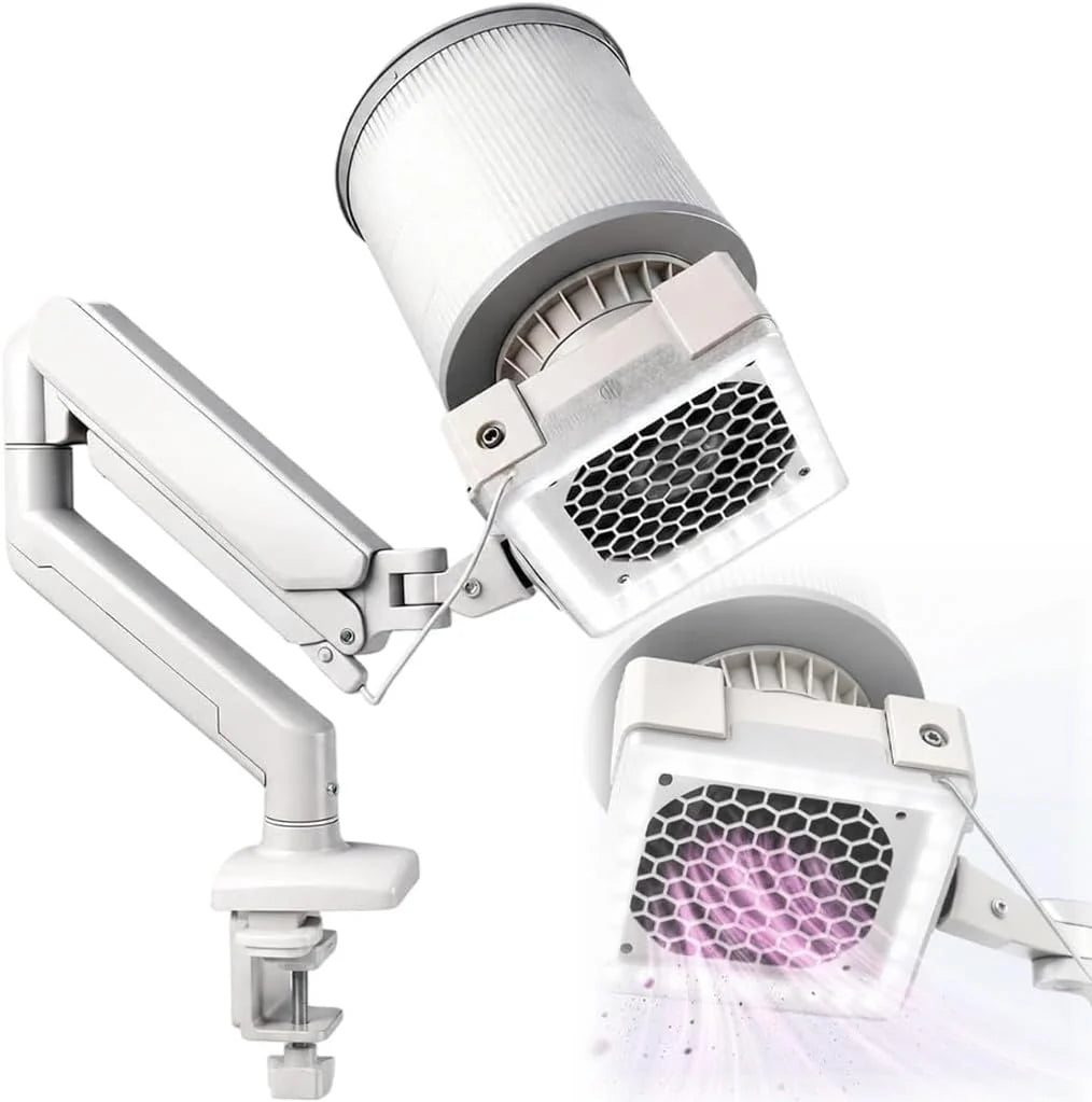 Colector De Polvo Profesional, Colector De Polvo Al VacíO Con Led, Rejilla Alveolar Y Gran 360° Filtro CilíNdrico, Brazo Orientable Para AcríLico, Gel Y Polvo Fino Dar Forma Retirar Esculpidas