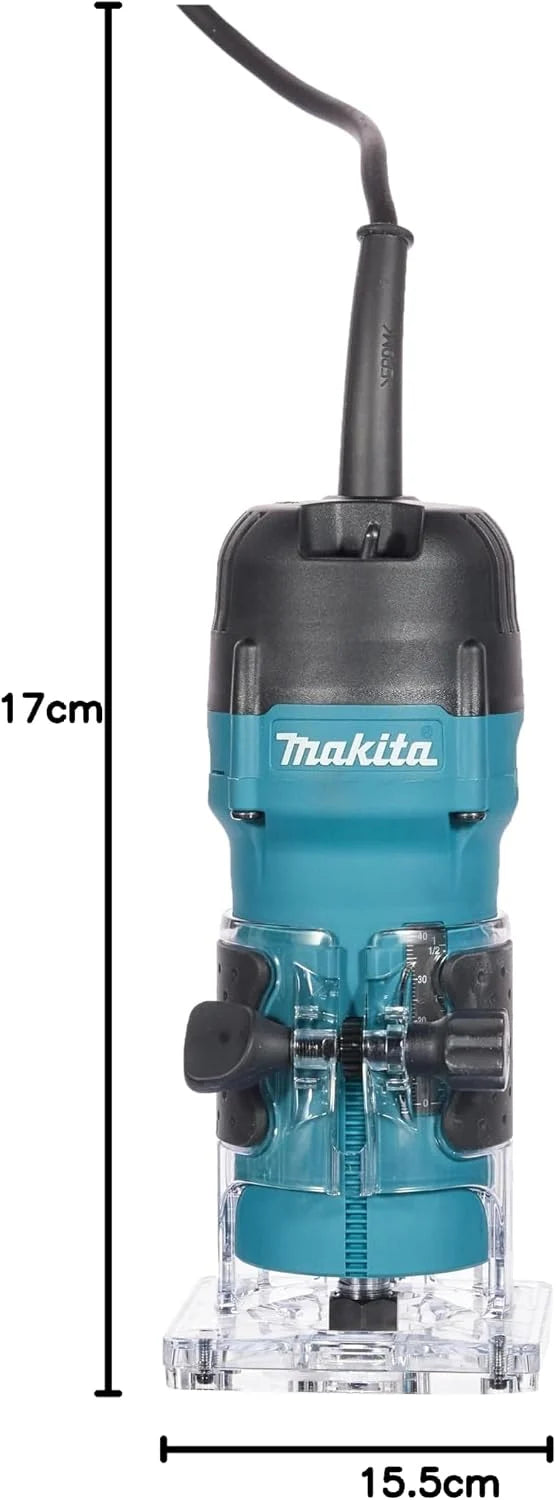Fresadora 6mm 530W SAR de base recta 3711 MAKITA