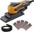 MAXXT Lijadora orbital 3.0 sin escobillas 350W, velocidad ajustable 4000-10000/RPM, freno automático 2s, recogida automática de polvo, superficie de lijado 198x70mm, 10 hojas abrasivas