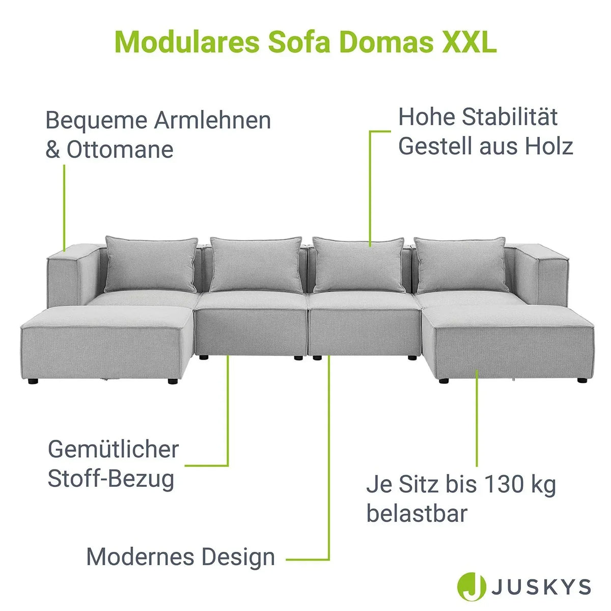 2025 Sofá modular Domas XXL – salón modulable