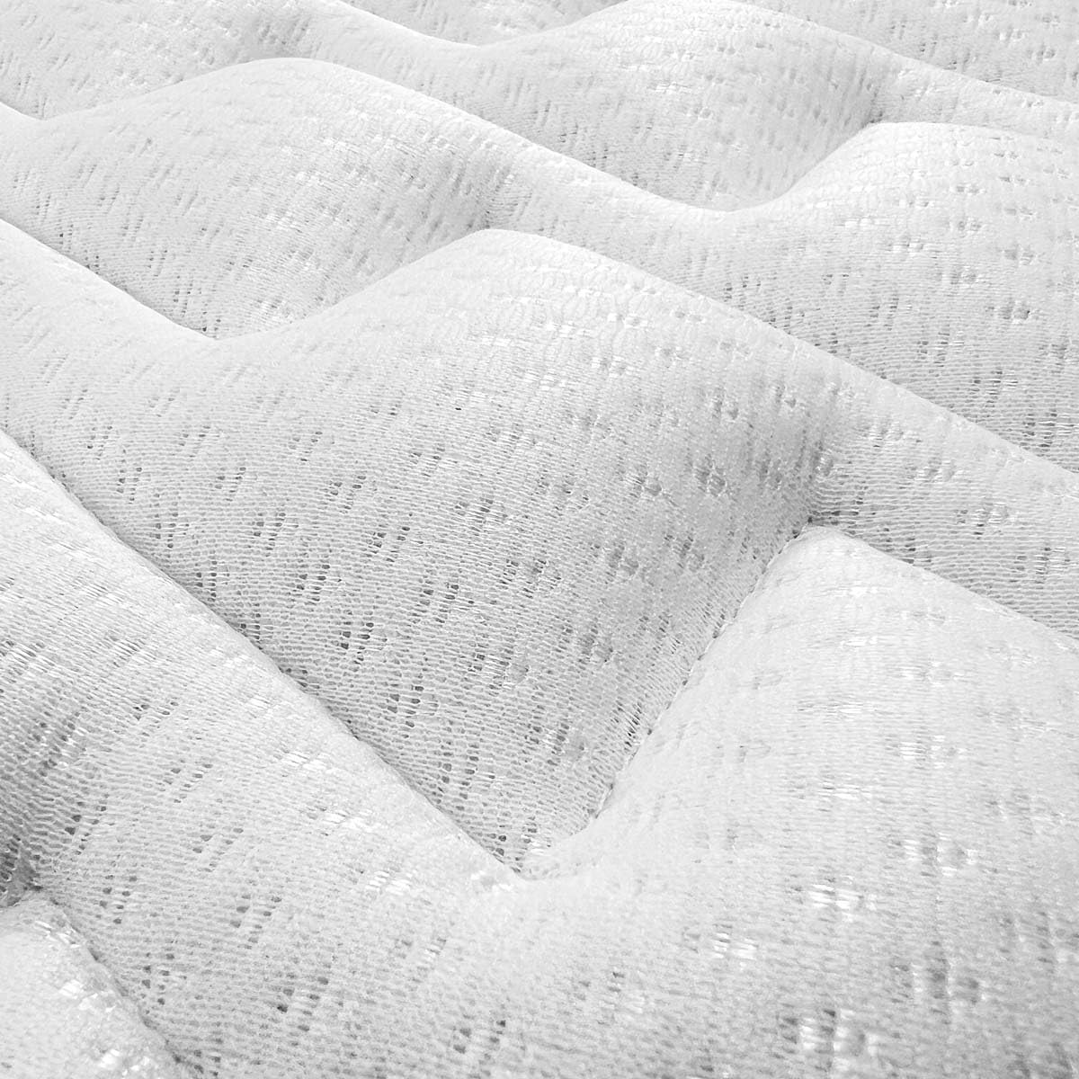 Homey - Complete Bed with Sleep Pro Reversible Mattress + Reinforced Slatted Base with 6 Threaded Metal Cylindrical Legs, 150 x 190 cm