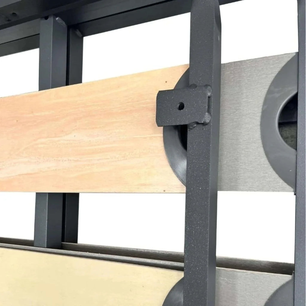 Miroytengo Bed Frame 150 x 200 cm Wide Shelf, Steel Tube 40 x 30 mm, Central Reinforcement, Poplar Flex Slats (with Legs)