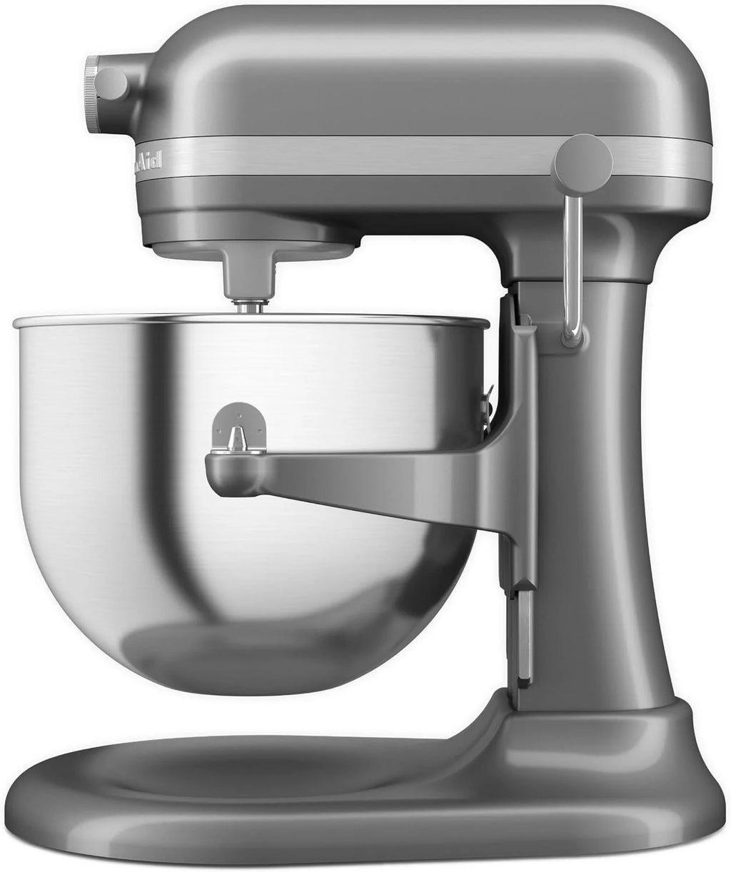 KitchenAid Batidora Amasadora Heavy Duty 6.6L, Engranajes Todo Metal, 11 Velocidades, Arranque Suave, Corte por Sobrecalentamiento, Bol 3 Puntos, Plata Contour
