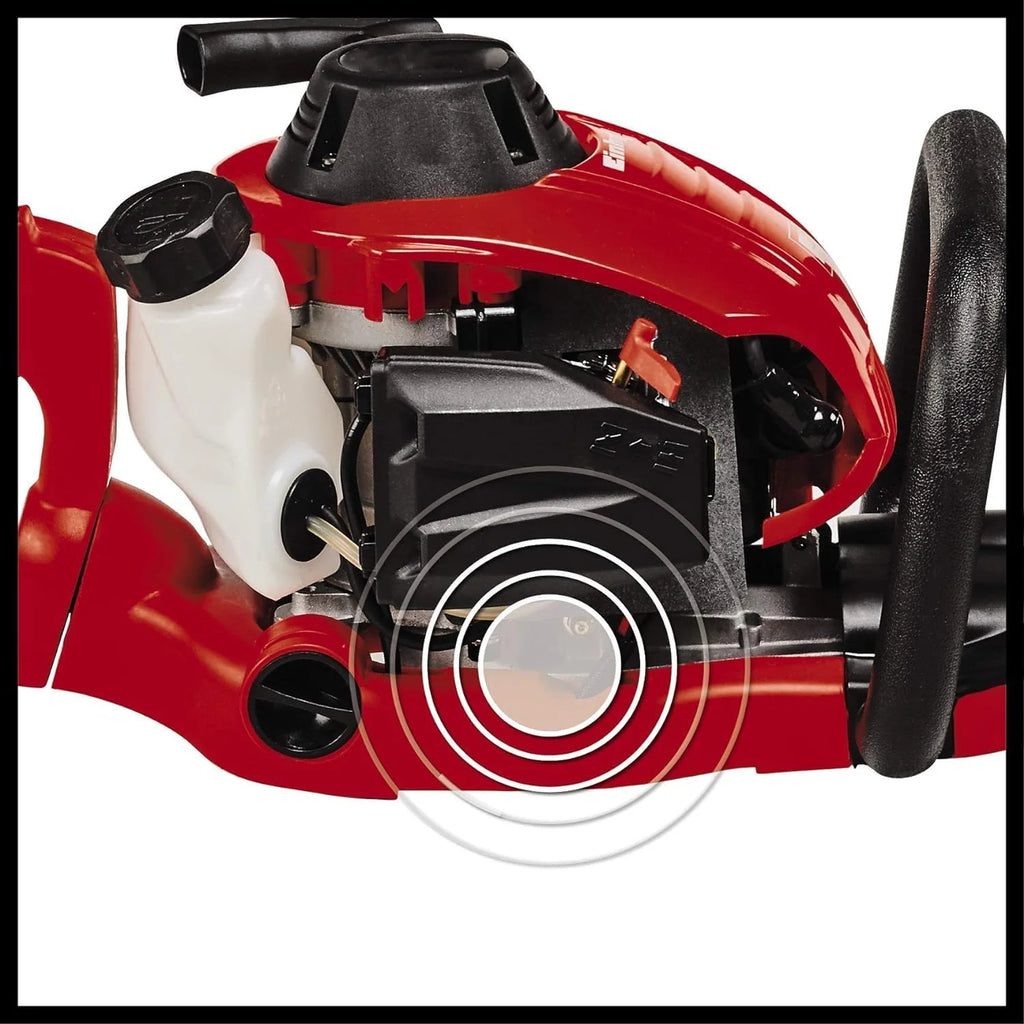 Einhell Recortasetos a gasolina motor de dos tiempos refrigerado por aire - GE-PH 2555. 0,85 KW, capacidad 0,33 litros, longitud de la espada 61 cm, espaciado entre dientes de 28 mm