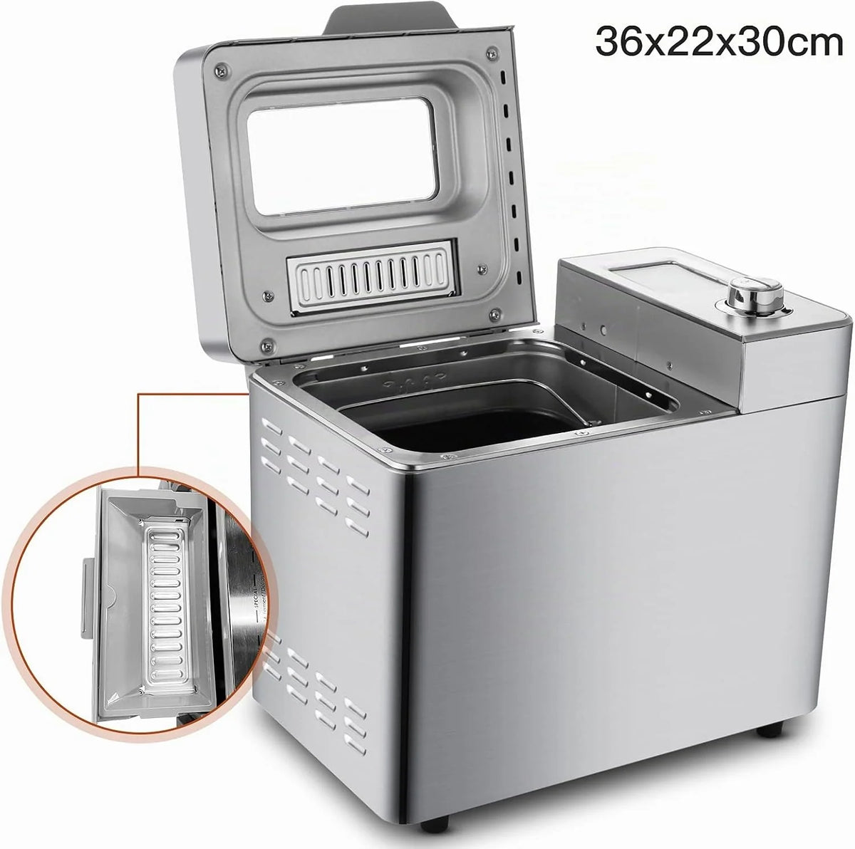 Panificadora Automática, Panificadora automática de 550 W, 25 programas de horneado, LCD, Máquina Programable para Hacer Pan, 13H Temporizador de Citas, para Panes, sin Gluten, Bizcochos