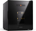 KLARSTEIN Vinoteca para Vinos, Nevera Vino Una Zona 5-22°C, Botellas Vino, Proseco y Cervezas, Vinoteca Pequeña Puerta Cristal para Interior y Exterior, Nevera para Vinos Capacidad 16 Botellas