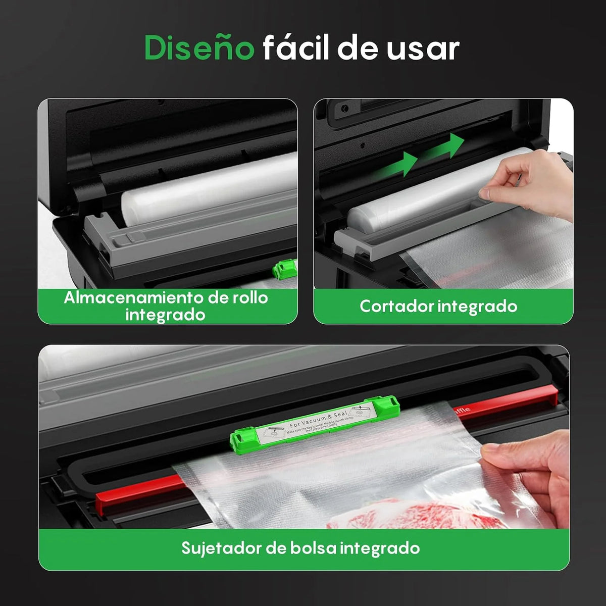 FRESKO Envasadora al Vacío Automática para Alimentos Manos Libres