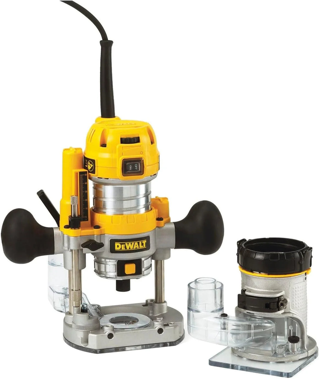 DeWalt D26204K-QS Fresadora Combo 900W-27.000 RPM (6-8 mm) -Electrónica, Negro y amarillo