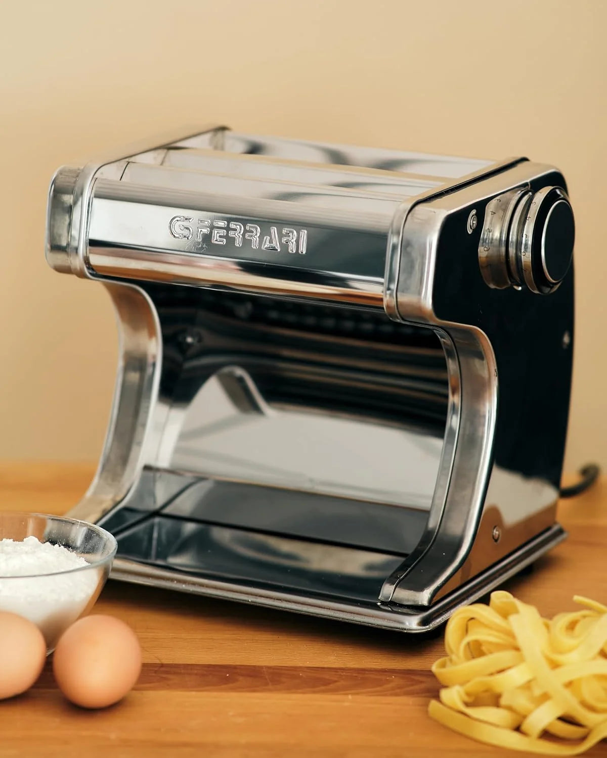 G3 Ferrari G20125 - Laminadora profesional, máquina para pasta con motor, 70 W, acero inoxidable