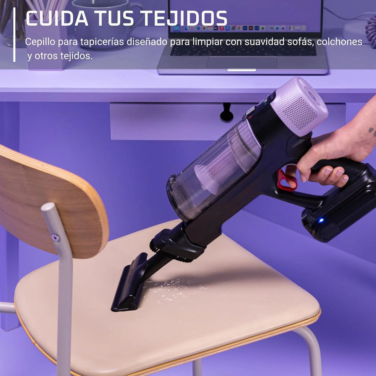 Rowenta X-Force Flex 9.80, Aspiradora Escoba Sin Cable, Allergy, Violeta