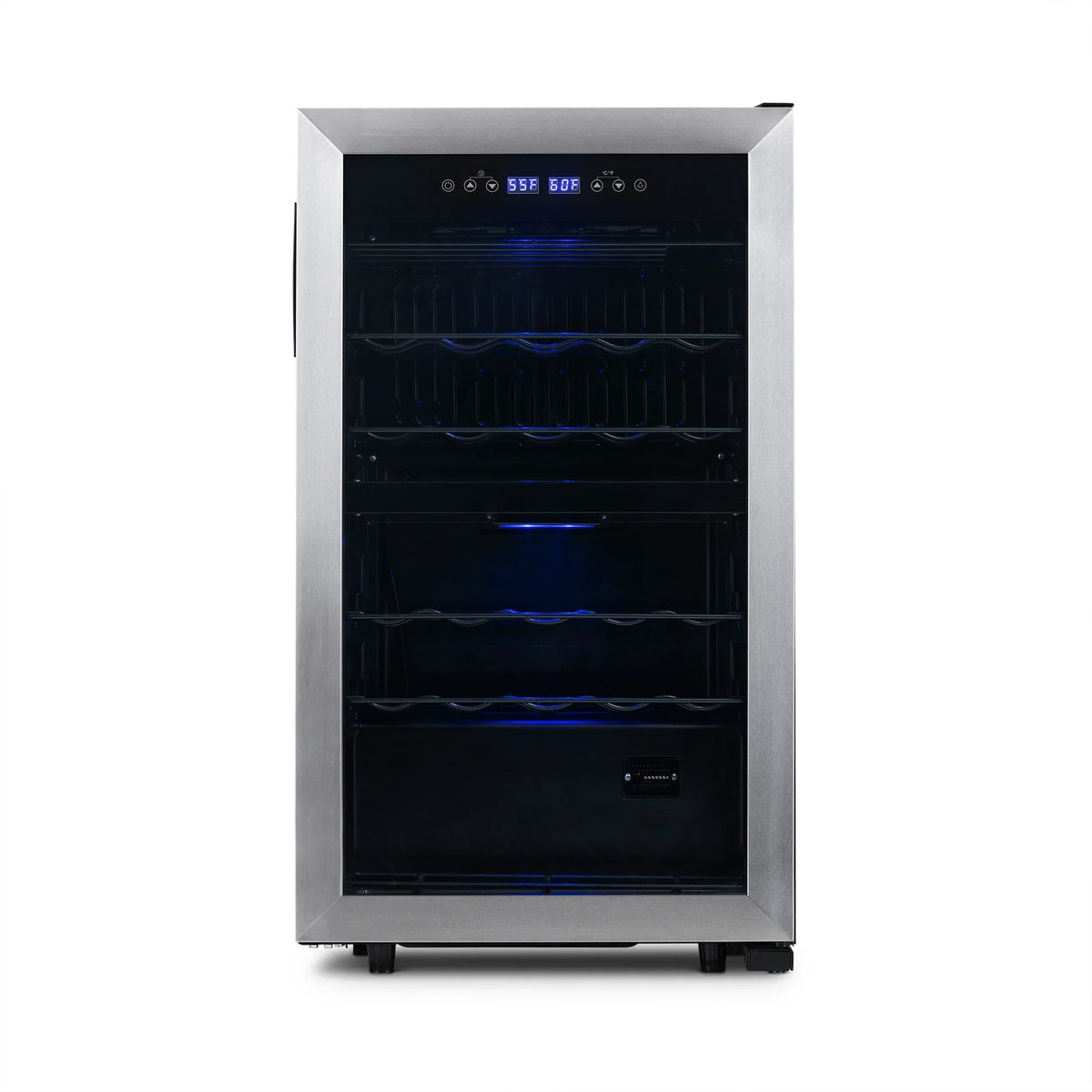 2026 Refrigerador de Vinos Independiente Newair® – 28 Botellas (48 cm), Doble Zona, Acero Inoxidable