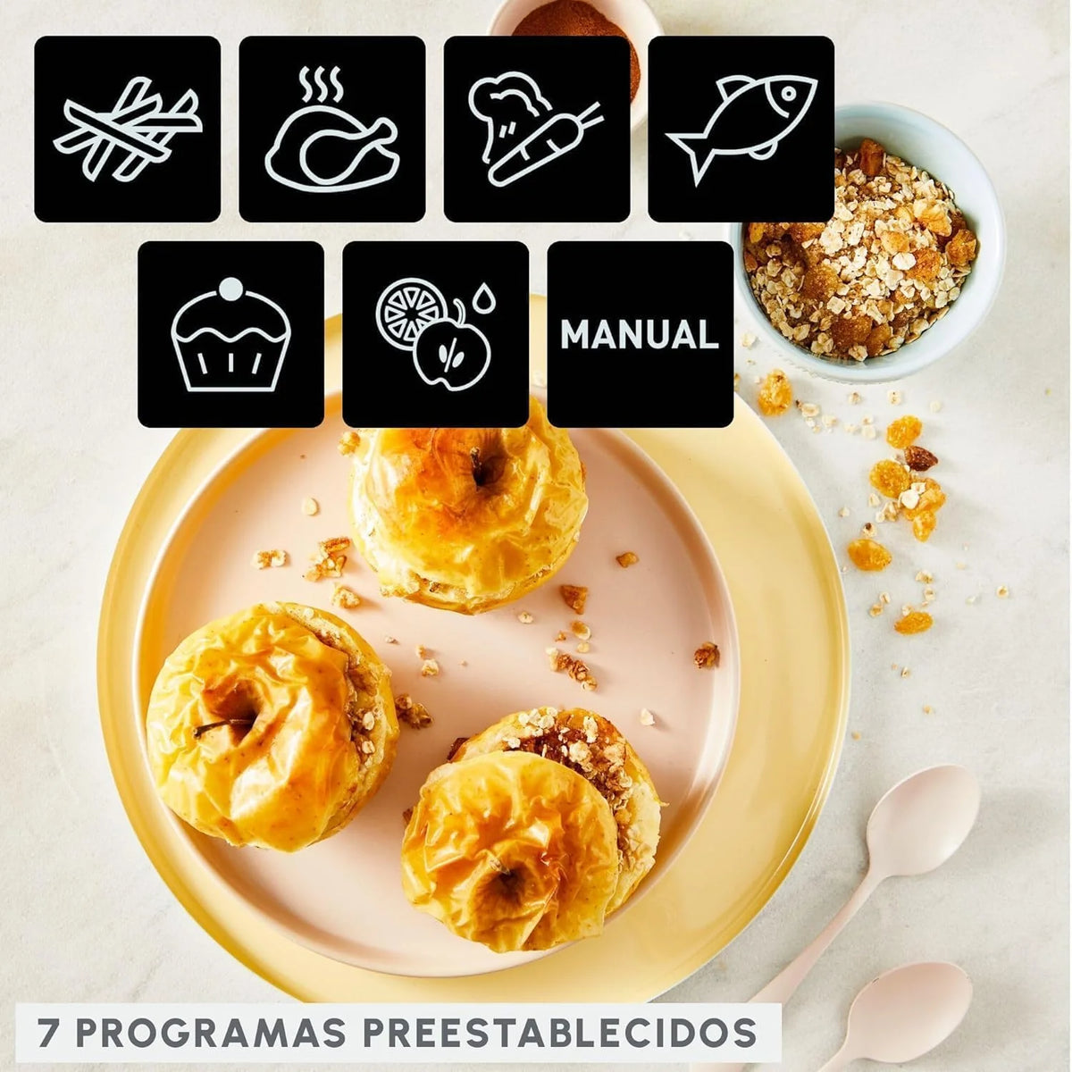 Moulinex Dual Easy Fry 8,3L, Freidora de aire con doble cesta