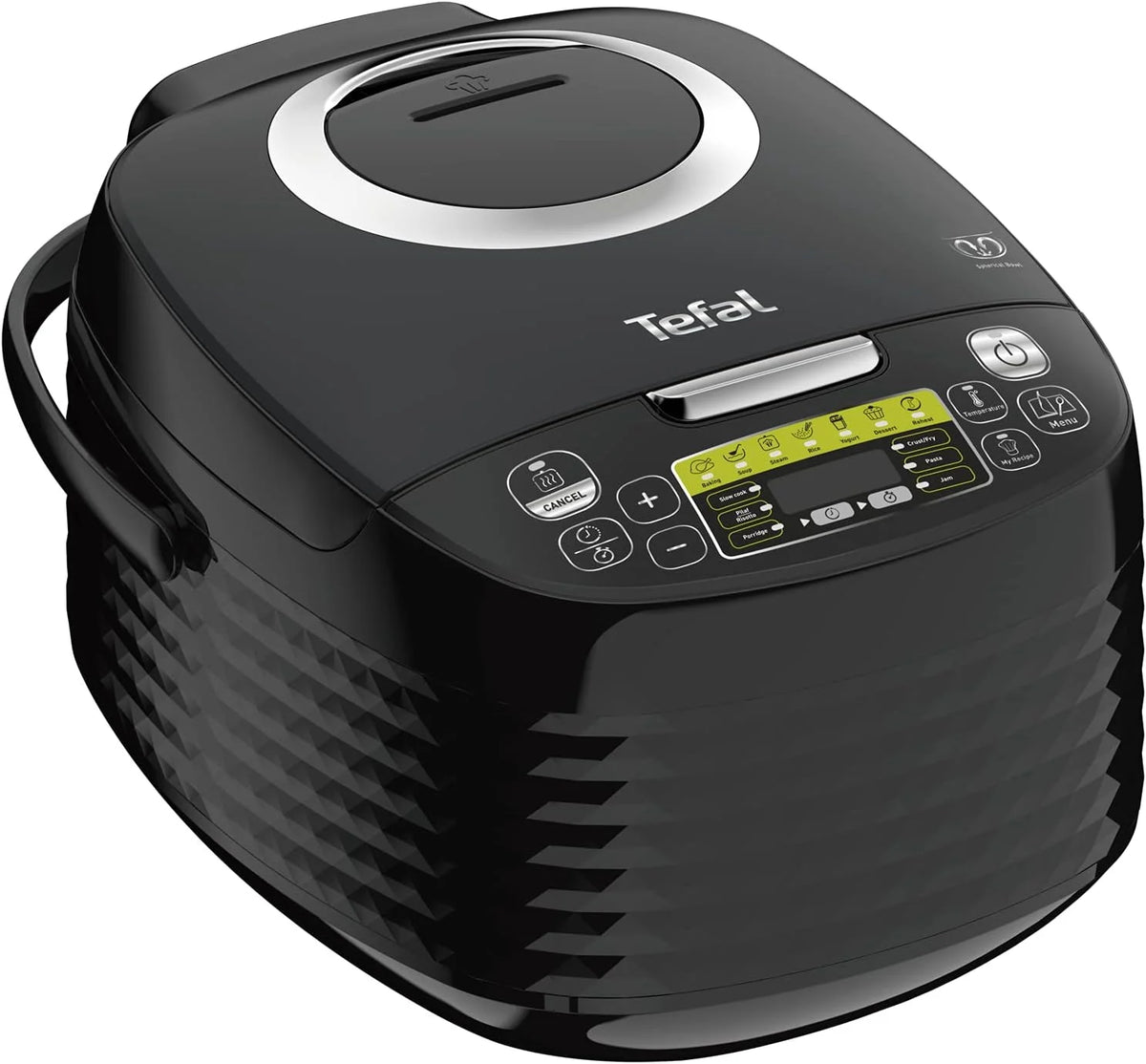 Tefal SpheriCook RK745840 - Multicocina 16 en 1, olla de cocción lenta, arrocera, vapor, mantiene el calor, dorada, tazón apto para lavavajillas, 16 programas, 5 litros, negro, 820 W