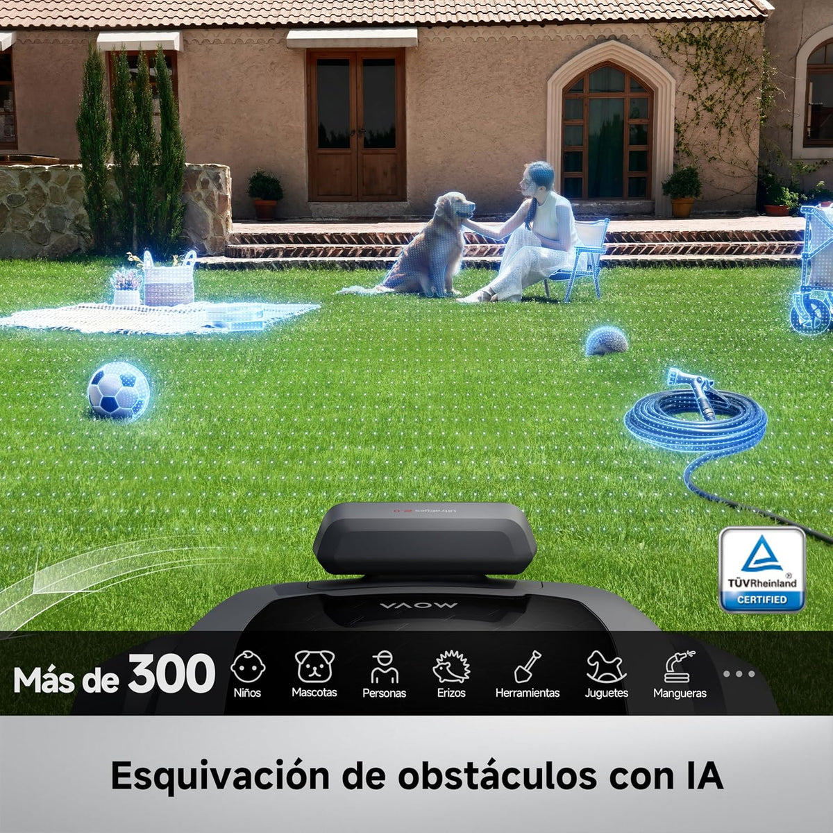 MOVA ViAX 500 Robot cortacésped LiDAR de 360° + Visión Dual con IA