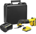 Stanley FATMAX SFMCE500D2K-QW - Herramienta Multifunción Rotativa Sin Cable, 8000-18000 oscil/min, Con 1 Maletín, 2 Baterías 2Ah, 1 Cargador Gama FATMAX V20 (18v)