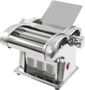 Máquina de pasta eléctrica de 3 cuchillas, acero inoxidable, máquina de pasta de 135 W, máquina para pasta con ajuste de espesor de 8 etapas para hacer espaguetis, lasaña, ravioli, Bola de masa