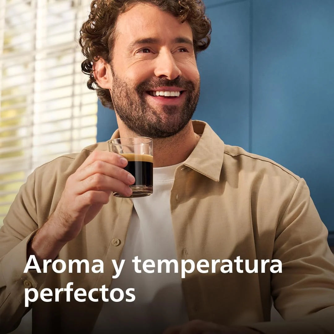 PHILIPS 5500 Cafetera Superautomática LatteGo, 20 bebidas, Gris