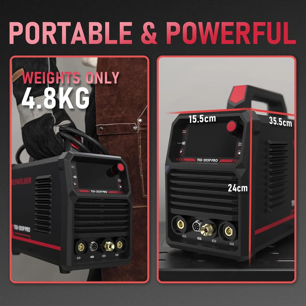 YESWELDER Soldador TIG 200A, 3 en 1 MMA/DC TIG/Pulso TIG 230V