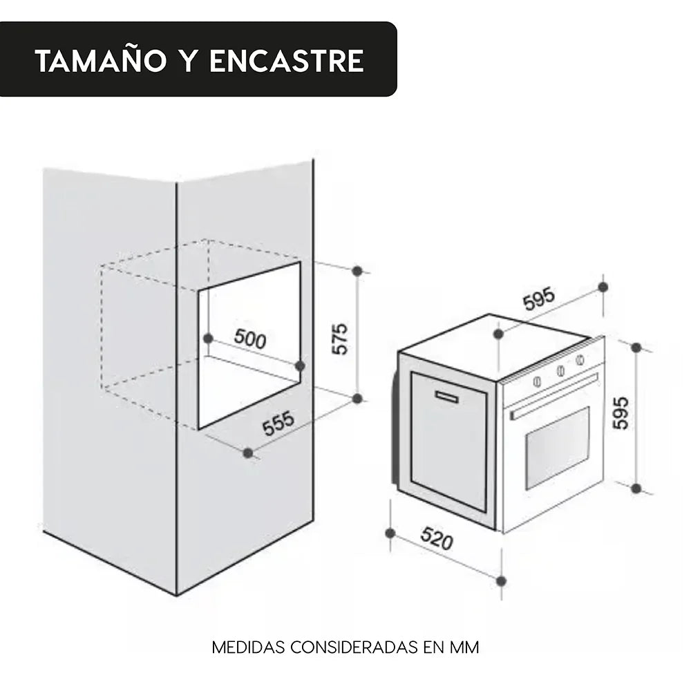 2025 Horno Empotrado Elite 52 Lts FDV