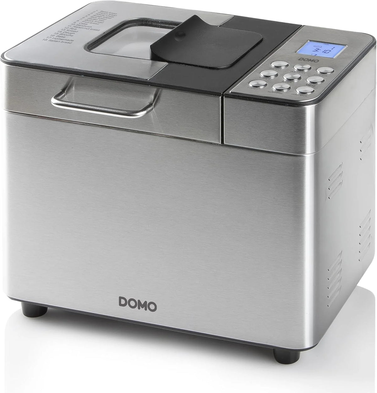 DOMO Panificadora B3971, Negro, Plata (mate), Plástico