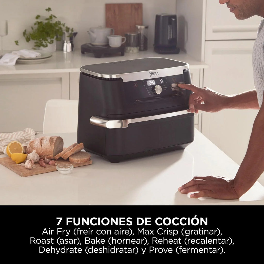 Ninja Foodi FlexDrawer, Freidora de Aire con Zona Flex, Negro