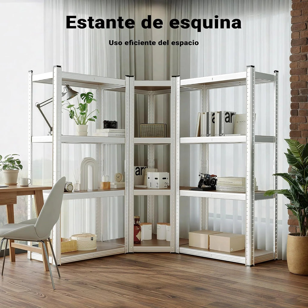 WilTec Estantería para Cargas Pesadas de Esquina Almacenaje en trastero almacén Garaje Taller