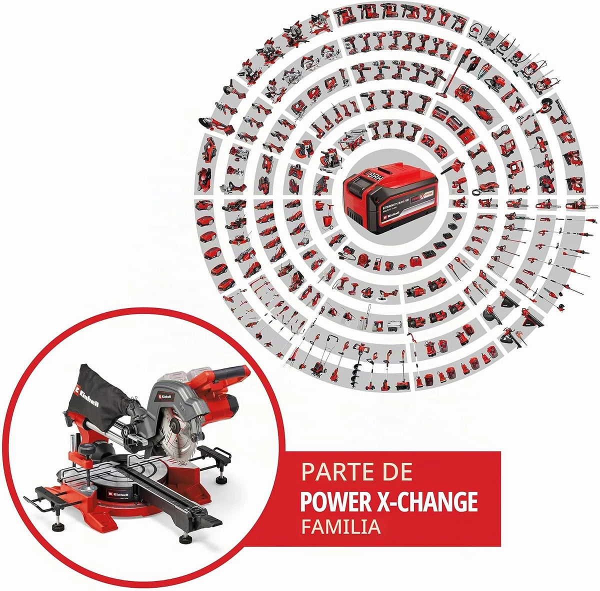 Einhell Sierra de tracción, vaivén e inglete TE-SM 36/8 L Li-Solo