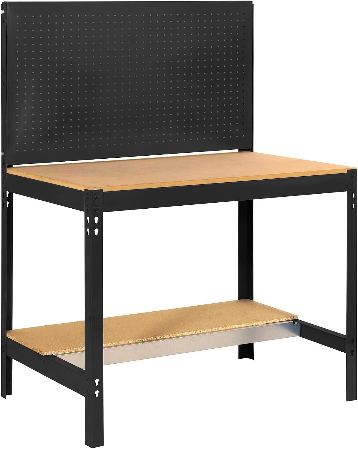 Simon Rack Banco de Trabajo Taller, Capacidad Carga 400 kg, 1445x910x610 mm, Mesa de Trabajo, Antracita/Madera - BT2
