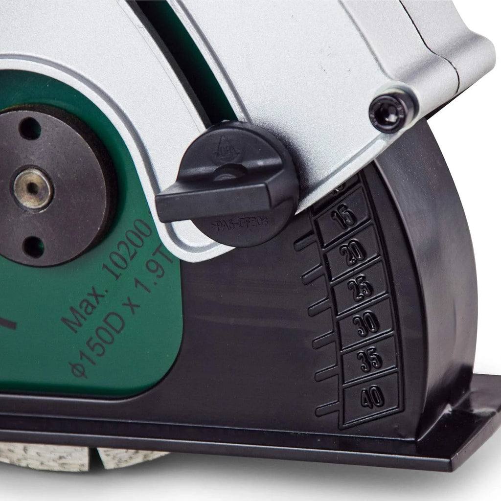 Grafner Fresadora de pared con láser, potente 1700 W con 4000 rpm, incluye 2 discos de corte de diamante de 150 mm de diámetro, extracción de polvo, ancho de ranura 14-29 mm, profundidad de ranura 10