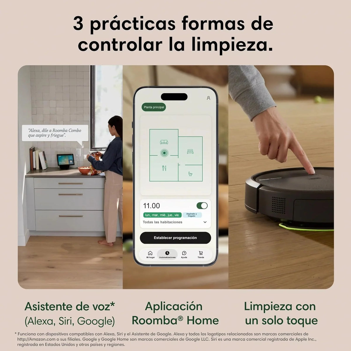 iRobot Roomba Plus 516 Combo Base AutoWash multifunción autolimpiable, 22KPa, Mopas DualClean Elevables y Extensible, Lava 75º, Seca 45º, Clearview LiDAR, Autonomía 90 Días, Accesorios Extra, Negro