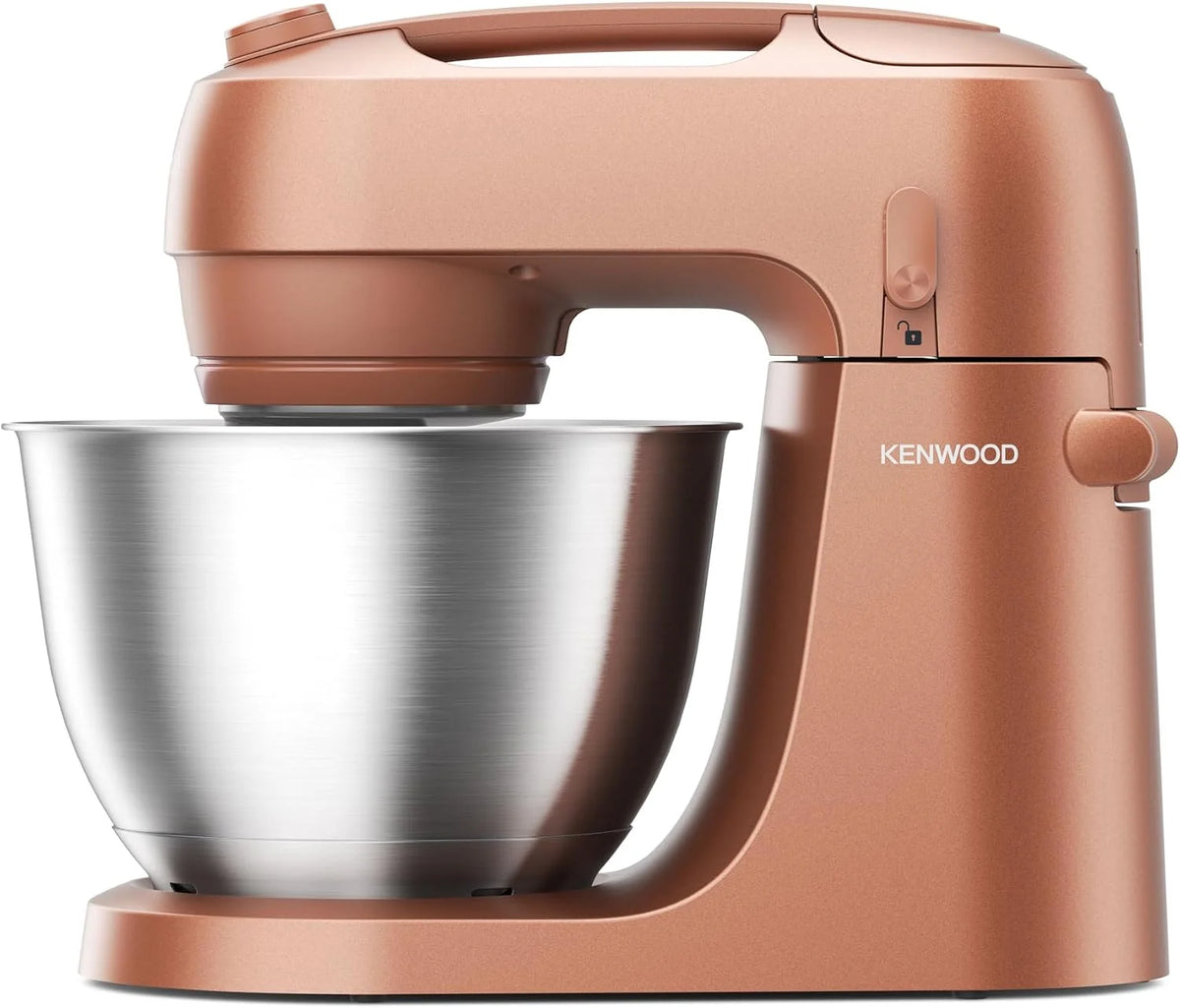 Kenwood Go KZM35.000RD, Amasadora con Diseño Compacto y Bol de 4L, 3 Accesorios para Mezclar, 6 Velocidades, 30cm de Alto y Asa para Transportar, Potencia 800W, Arcilla Roja