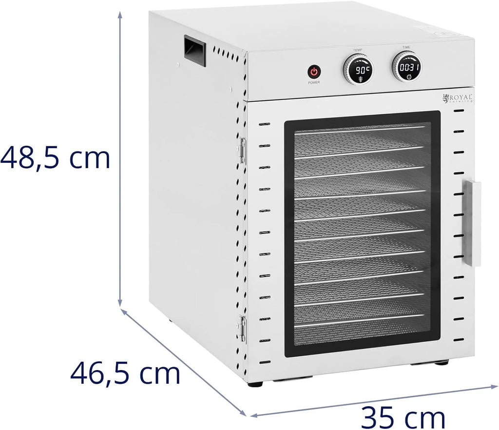 Royal Catering Deshidratador de Alimentos 1000 W con 12 Niveles 40 L