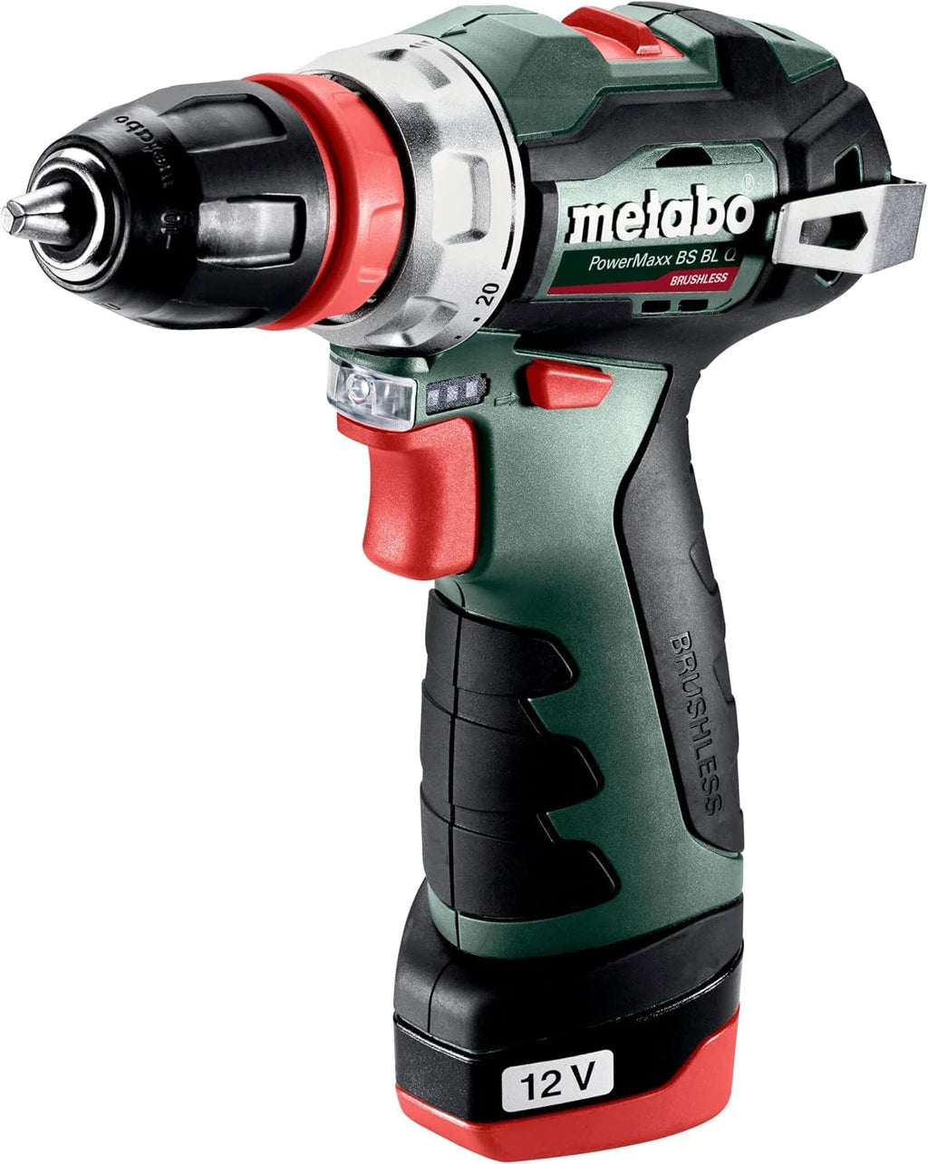 metabo PowerMaxx BS BL Q 601749500 - Taladro atornillador inalámbrico Li-ION 12V 2Ah + 2 pilas