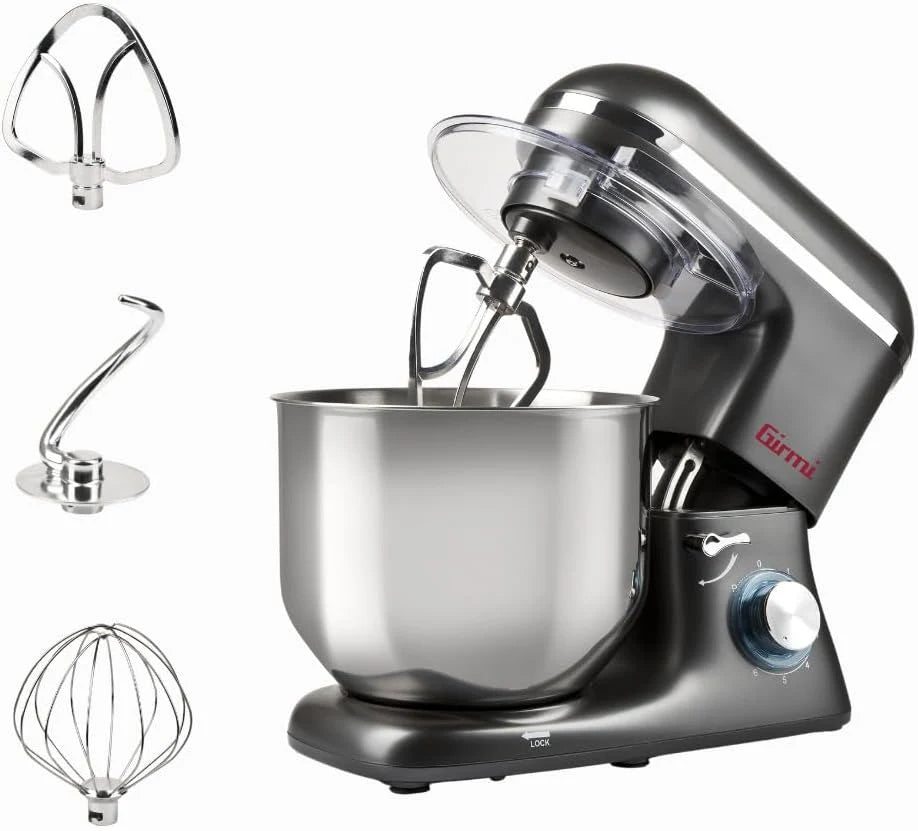Girmi IM46 Batidora amasadora 1400 W, bol inox 8 L, gris antracita