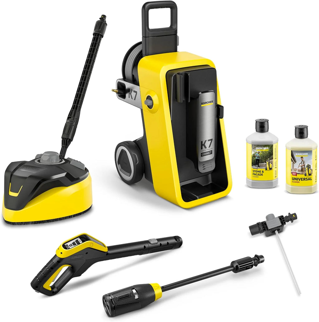 Kärcher hidrolimpiadora K 7 Comfort Premium Connect Home, presión: máx. 180 Bar, caudal: 600 l/h, área: 60 m²/h, Manguera de Alta presión, Tambor para Manguera, Control Mediante App, Home Kit