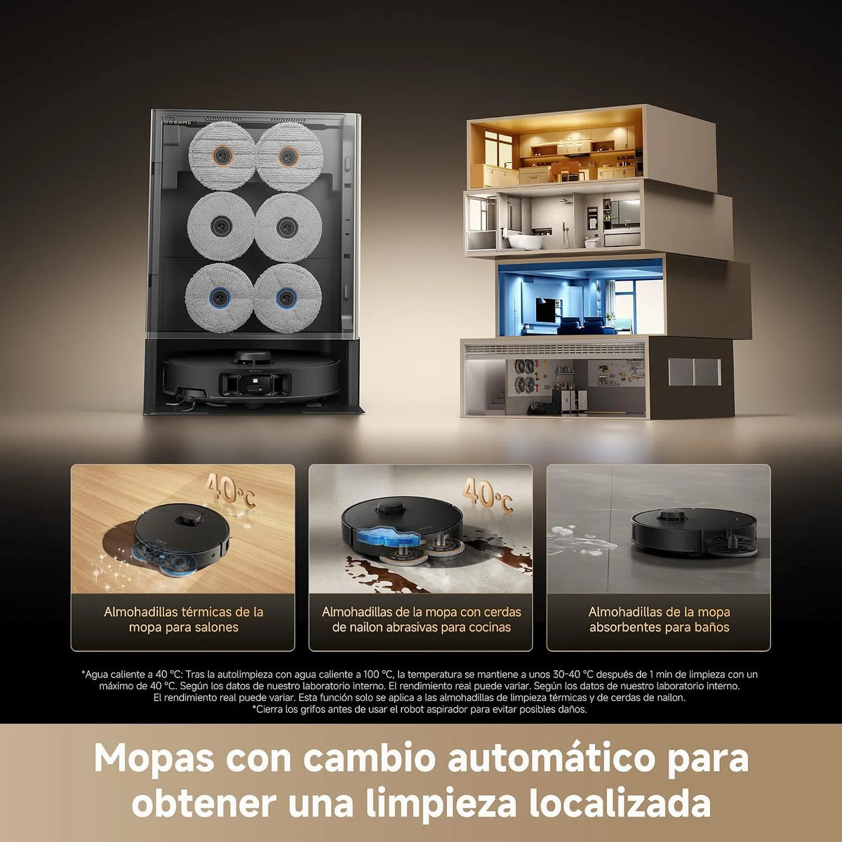 dreame Matrix10 Pro Robot Aspirador, 30.000 Pa, Base Cambio de Mopas