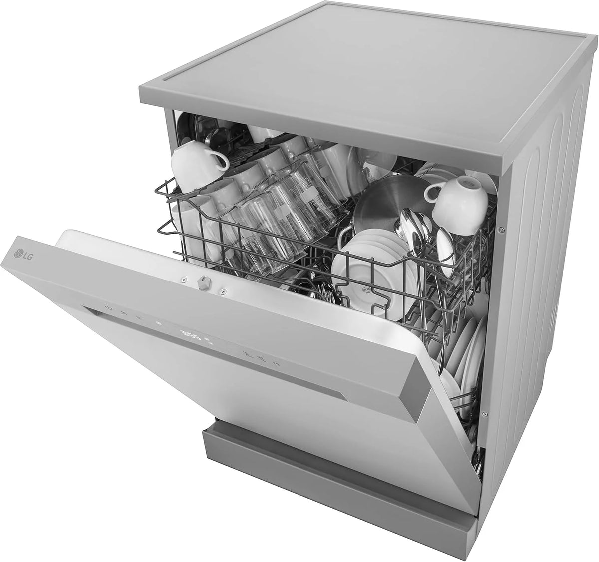 LG DF030FL - Lavavajillas 60 cm, 13 cubiertos, cuba de acero, Serie 100, Eficiencia E, Inox Antihuellas