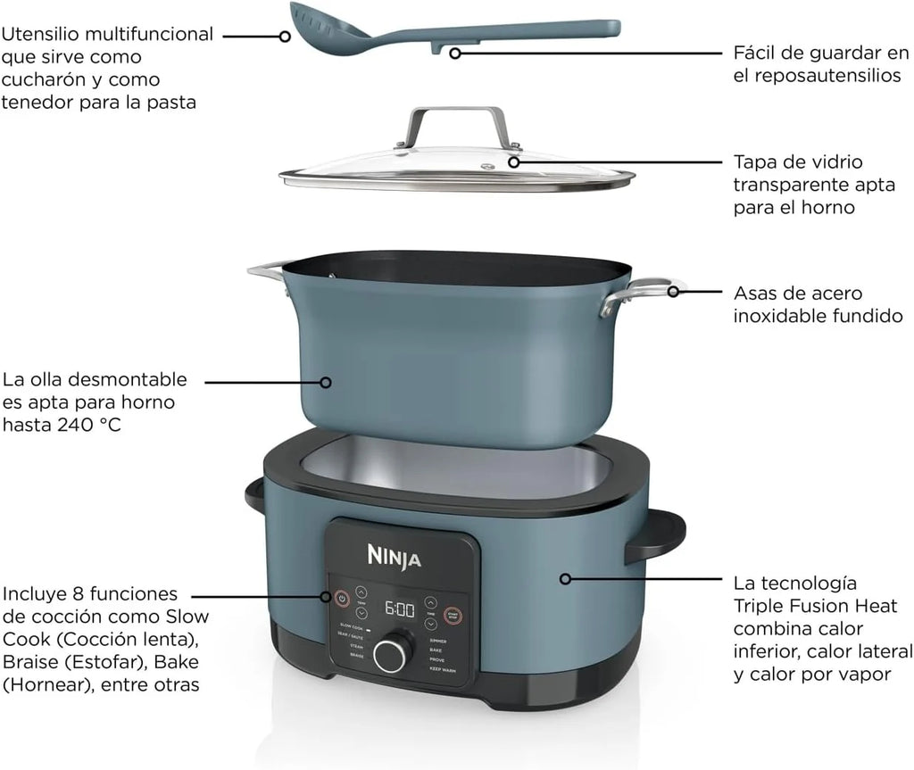 Ninja Foodi PossibleCooker, Olla Eléctrica para Cocinar 8 en 1, 8L